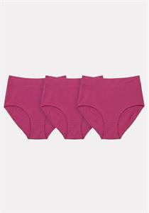 95% Cotton Full Brief Panty 3 Pack (Rosey)